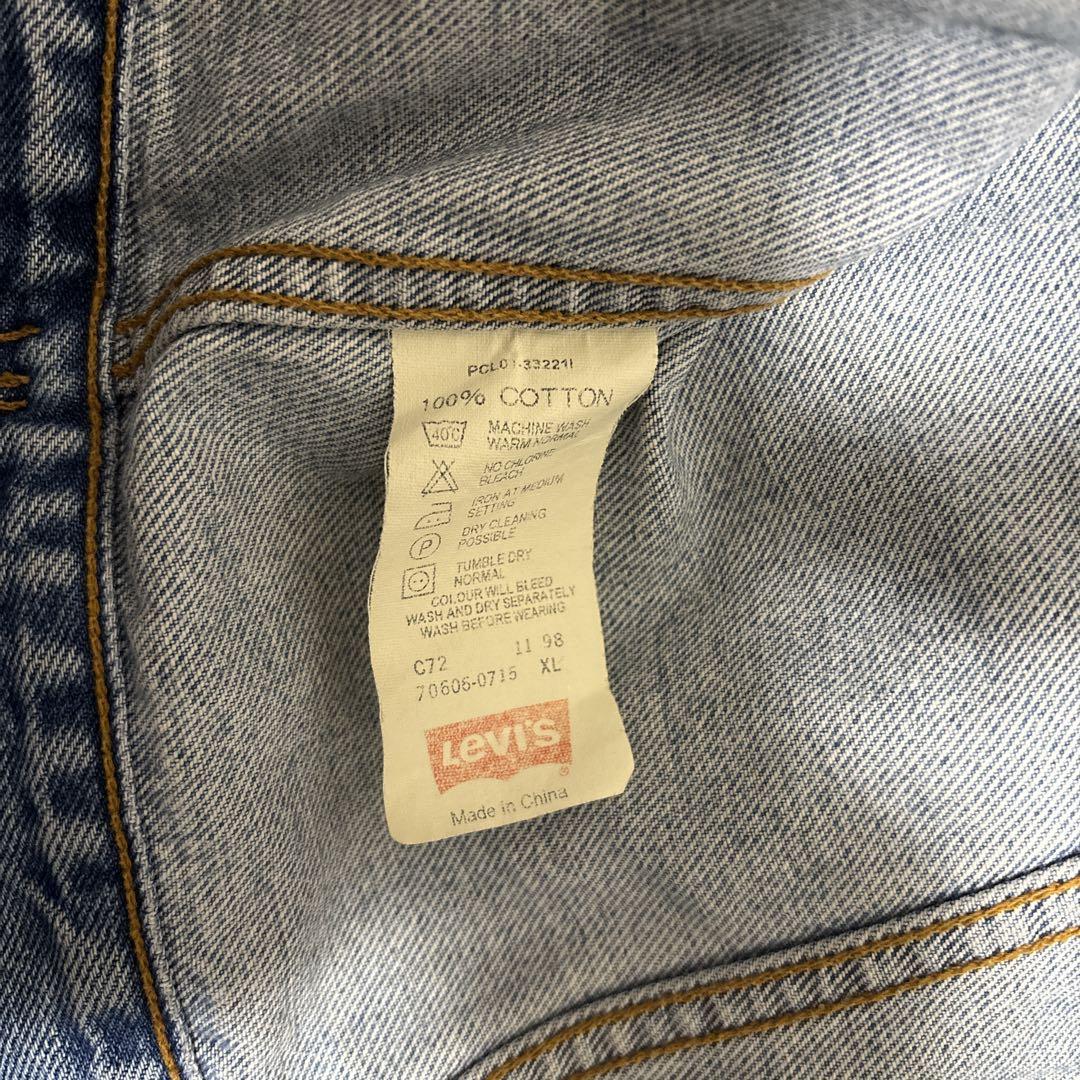 リーバイス デニムジャケット　色落ち　70606　XLサイズ Levis 3rd