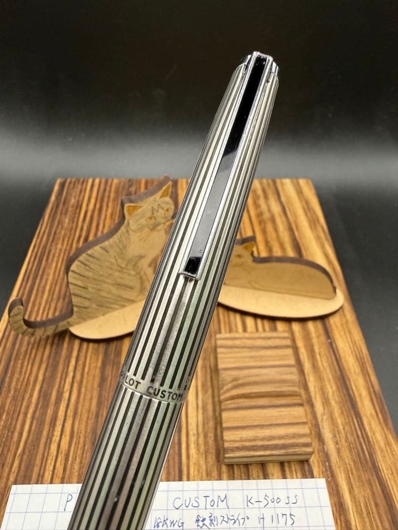 Pilot 万年筆 CUSTOM K-500SS 蝕刻ストライプ 18KWG F