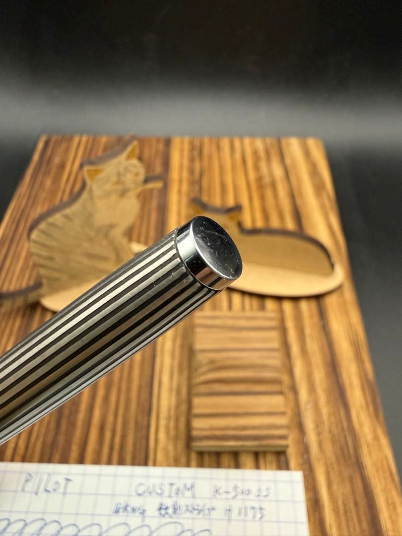 Pilot 万年筆 CUSTOM K-500SS 蝕刻ストライプ 18KWG F