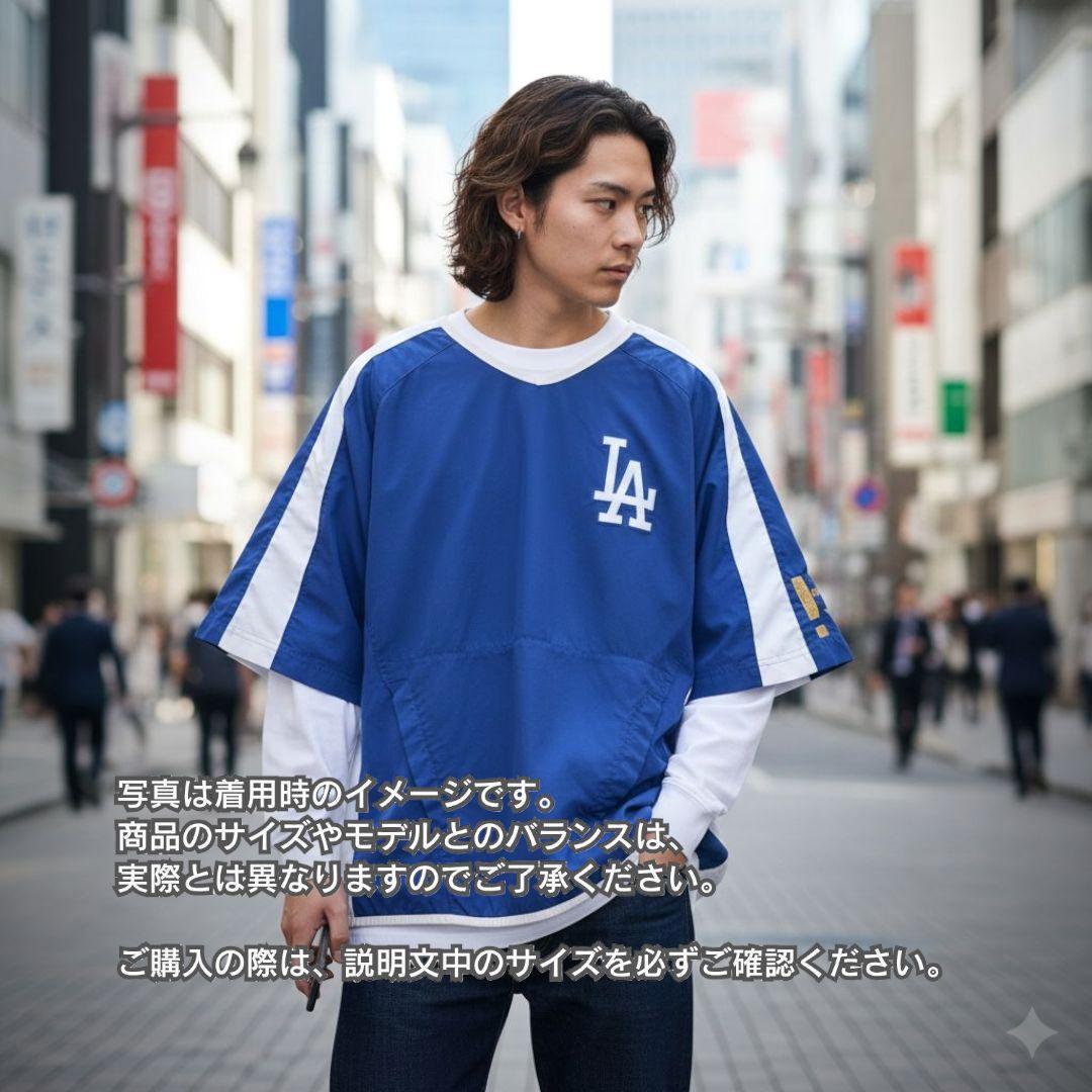 【レア】古着　ナイロンシャツ　ドジャース　大谷翔平　メンズLサイズ相当