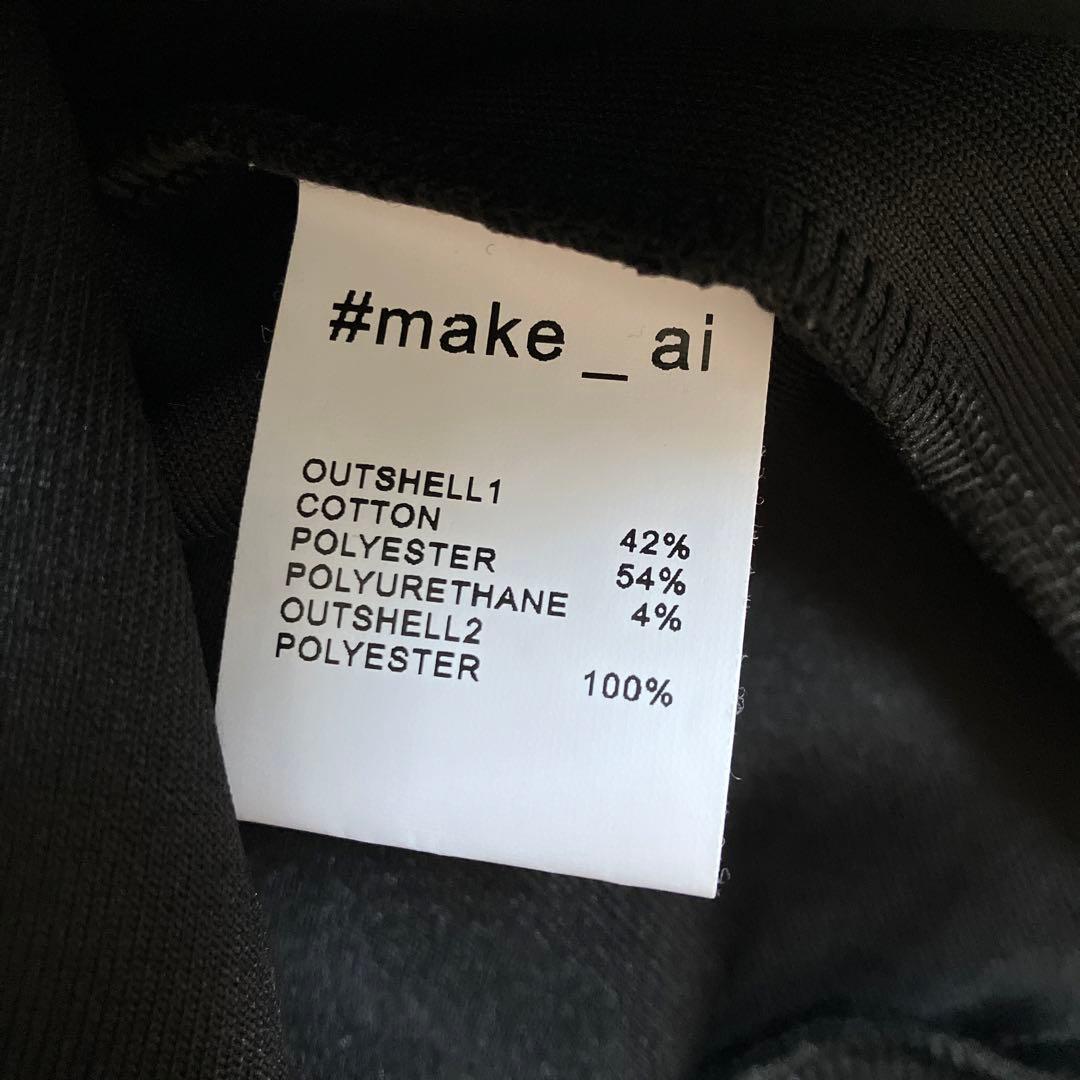 美品　make-ai フラワーチュールパーカー　チェック　ペプラム　フリル