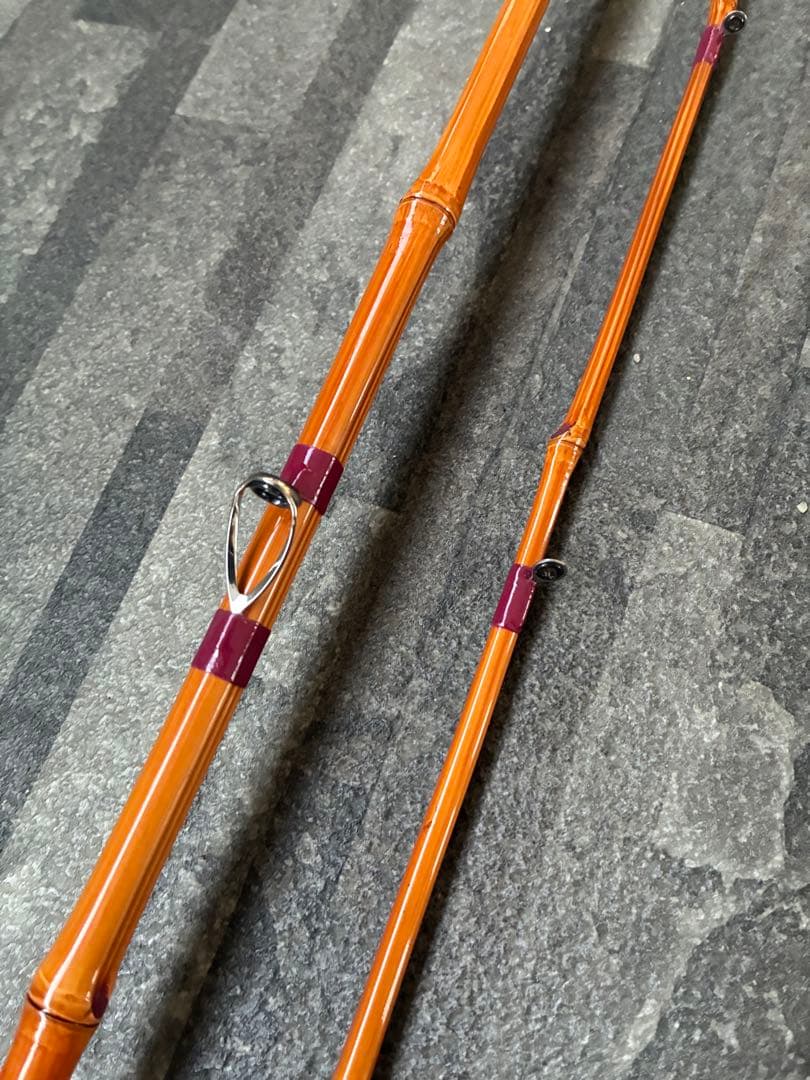 フジsic＋セラミックガイド 自作軟調子ヘチ和竿