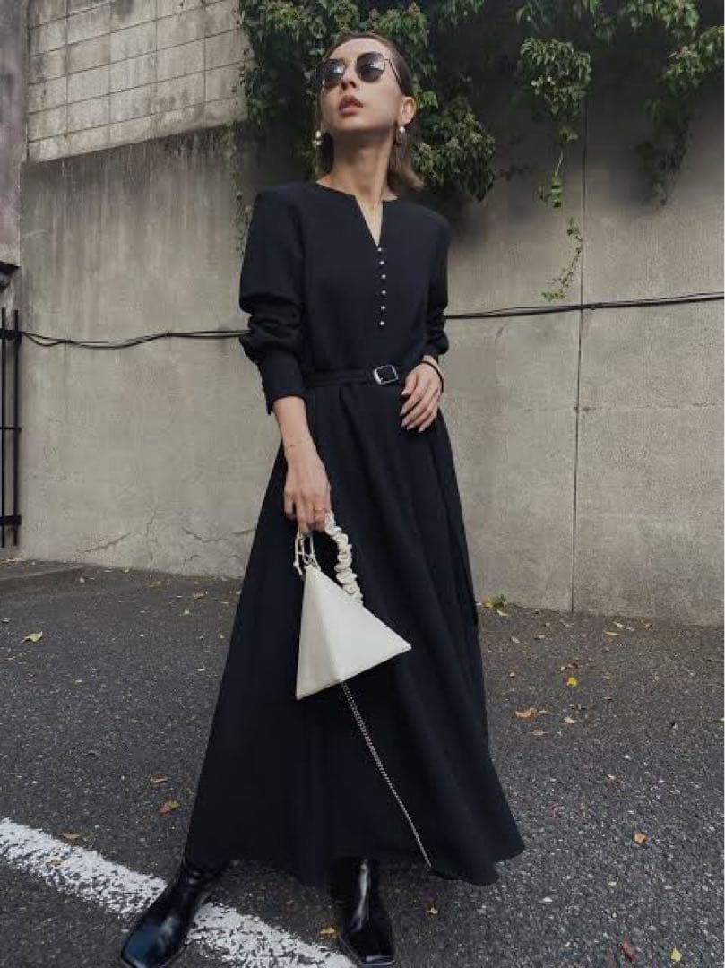 crtちゃん専用です！UNDRESSED BACK TUCK DRESS 黒