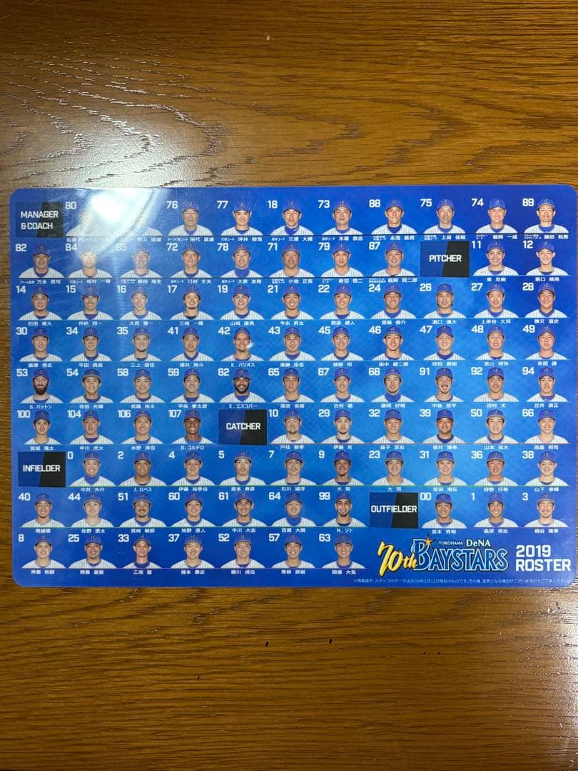 横浜DeNAベイスターズ 下じき　サイン付き