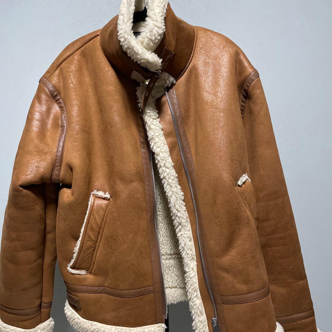 ZARA ダブルフェイスジャケット　XL ブラウン　新品未使用品