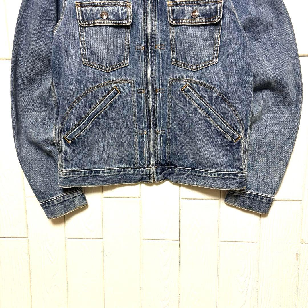 希少 GAP 2nd タイプ 短丈 デニム ジャケット IDEAL zip S