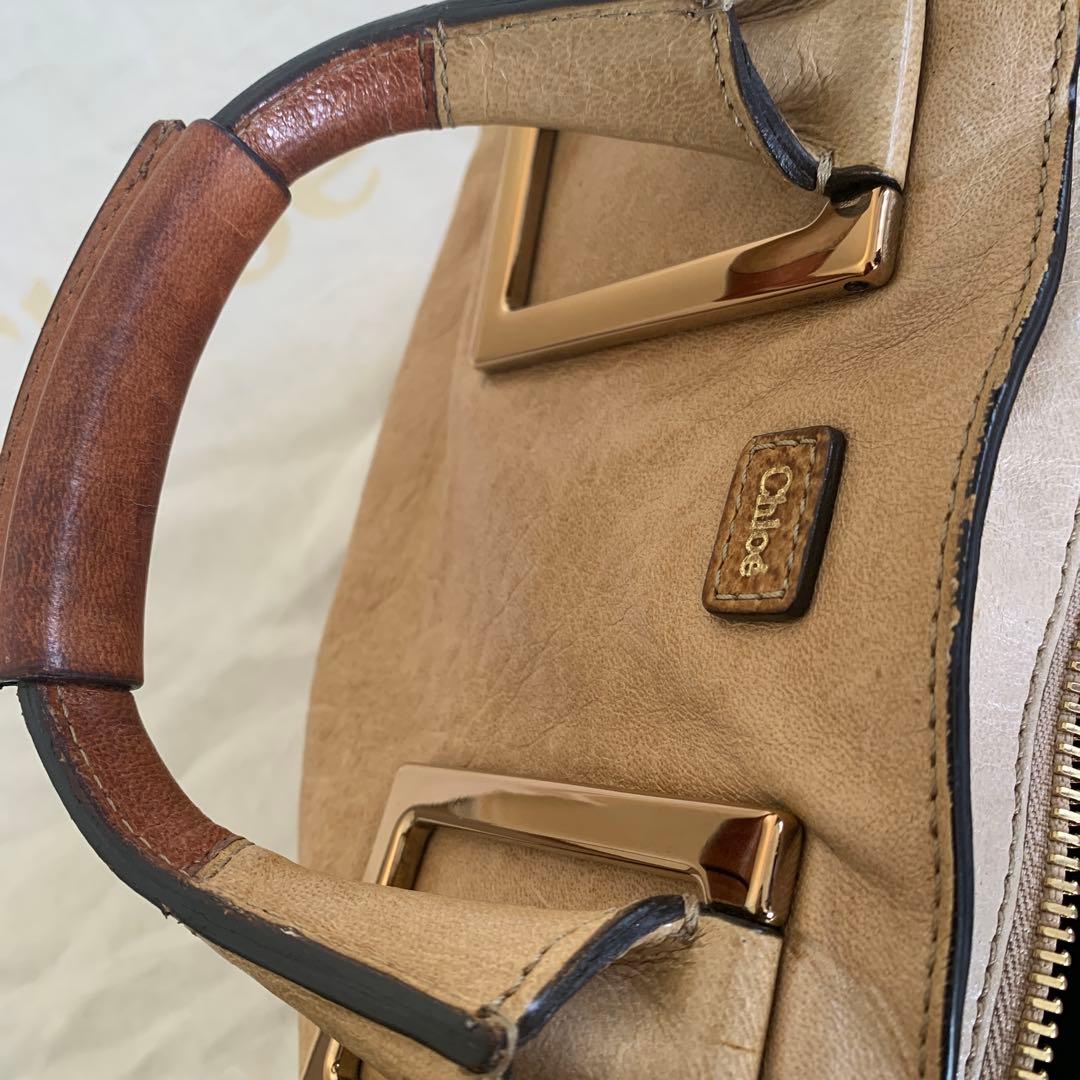 Chloé ベージュ レザー バッグ