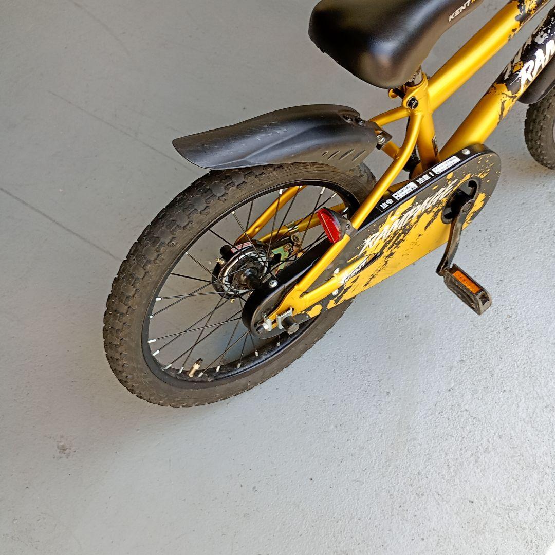 RAMPAGE 子供用自転車 黒/黄色 フロントバスケット付き18インチ　京都市