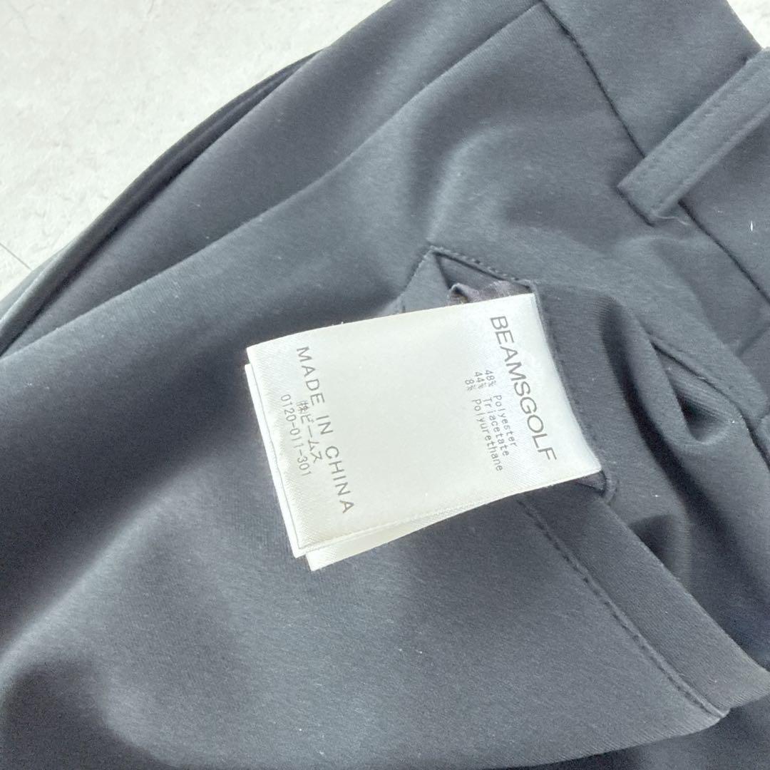 美品⭐︎BEAMS GOLF タックパンツ　ブラック　Mサイズ　ジャージー素材