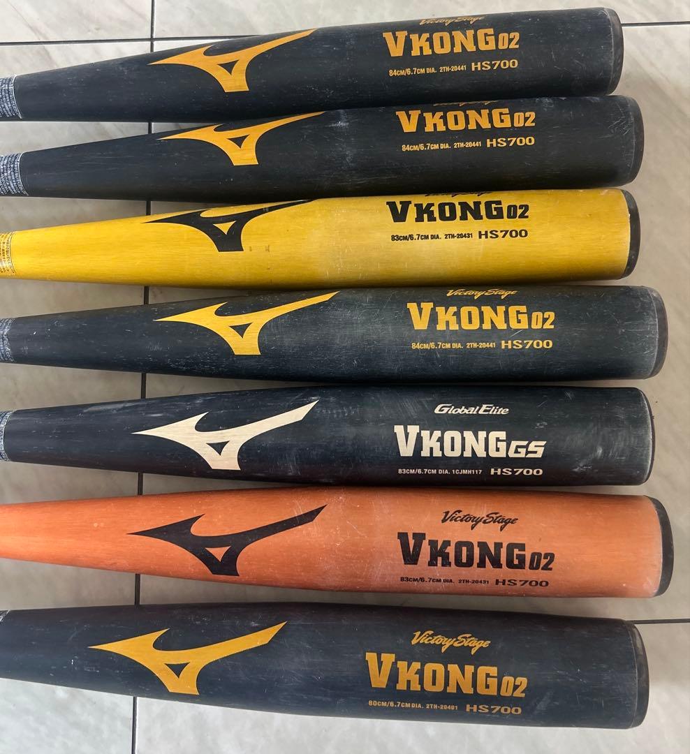 (個別 バラ売り可‼️ 種類多‼️）高反発VKONG 硬式野球用バット 7本