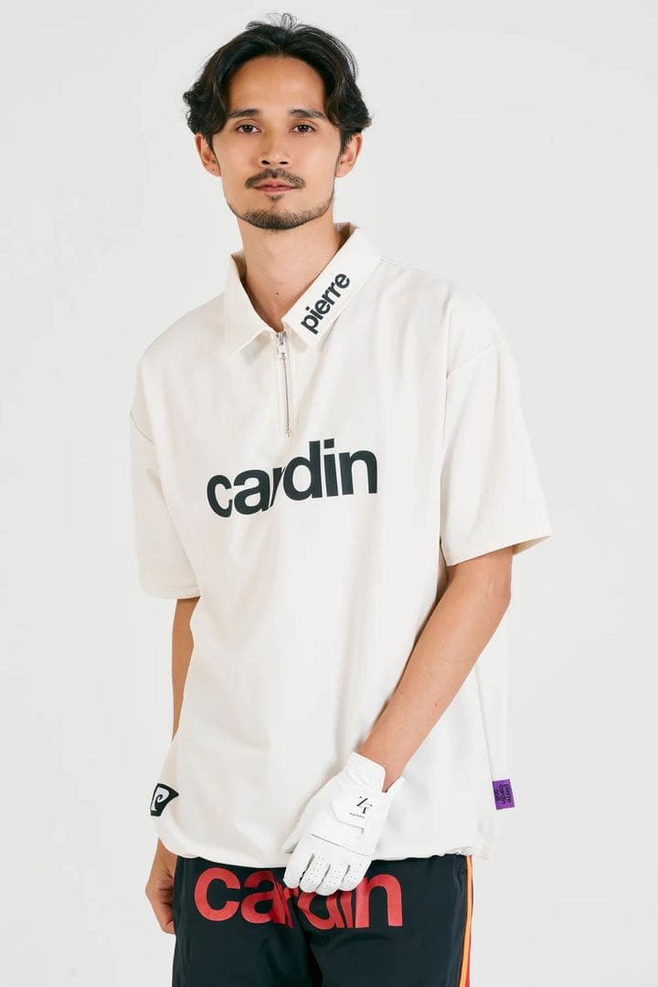 新品 ピエールカルダンゴルフ ハーフジップ ポロシャツ