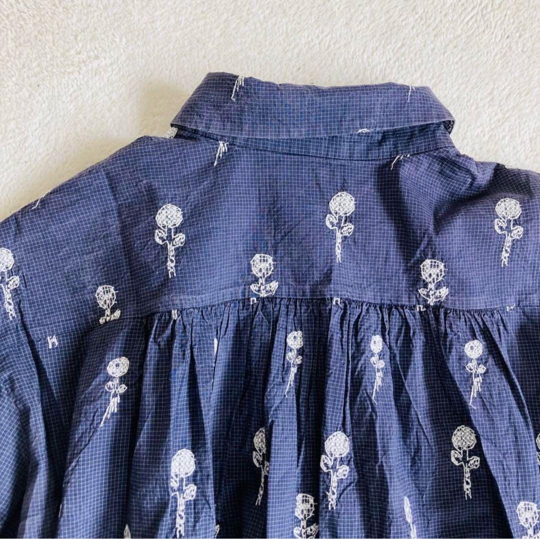mina perhonen ミナペルホネン スカラップ 刺繍 ブラウス シルク