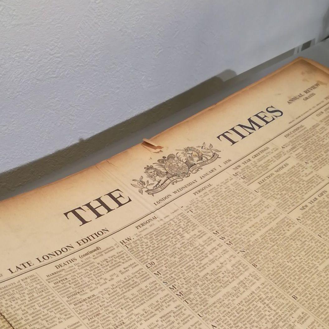 如月セール◆ 大型 古書 [ THE TIMES LONDON ]1936年