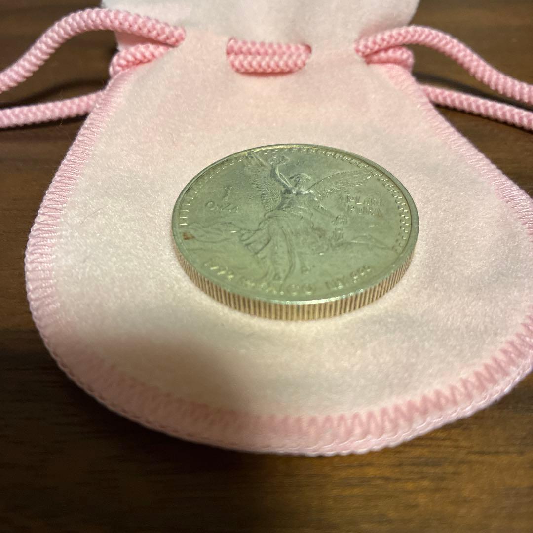 メキシコ　1オンザ銀貨（純銀）　1ペソ銀貨　2枚セット