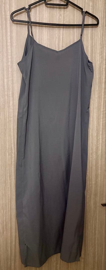 【美品】FRAY I.D フリンジジャガードカシュクールワンピース GRY