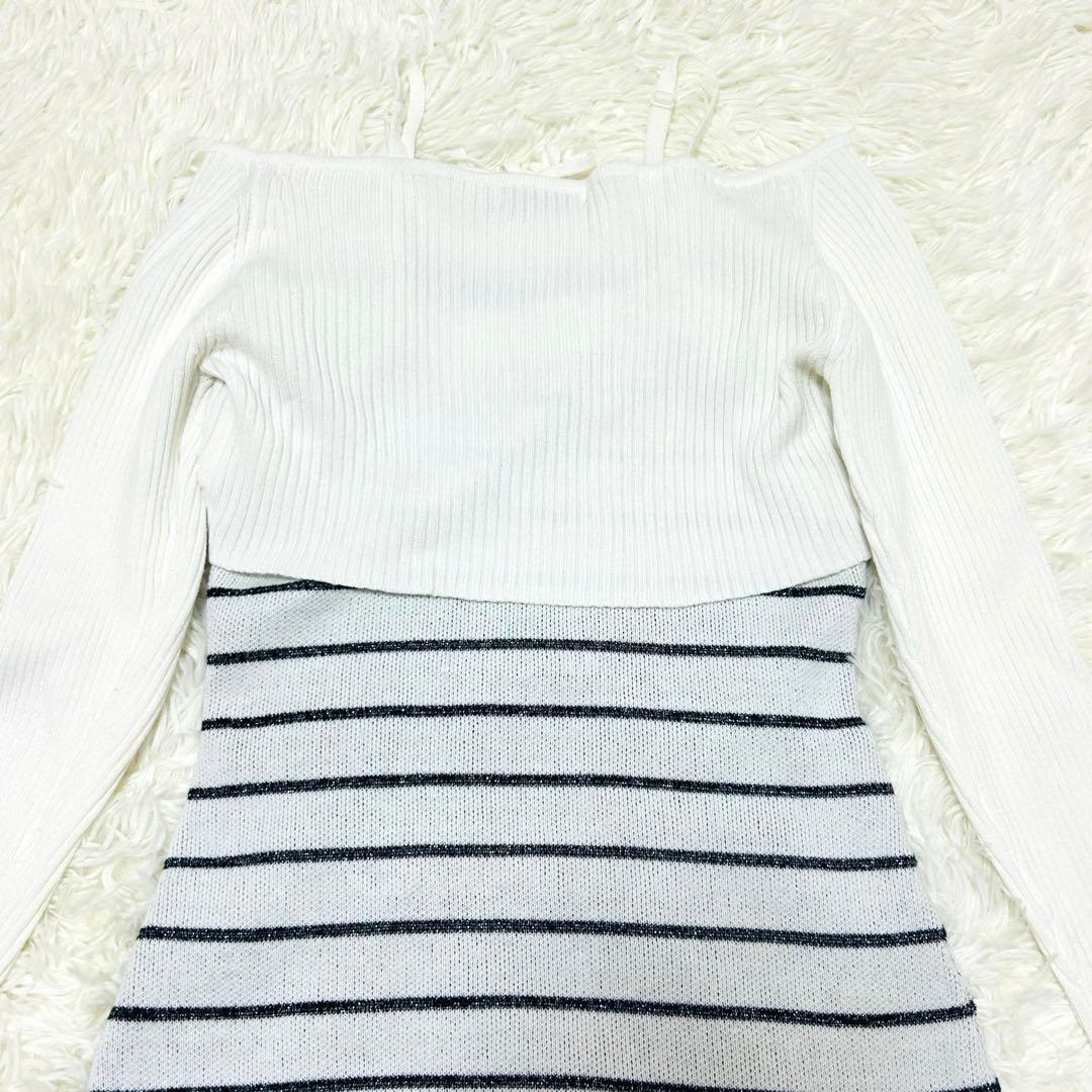 【美品】lipservice マルチパターンアンサンブルニットワンピース S