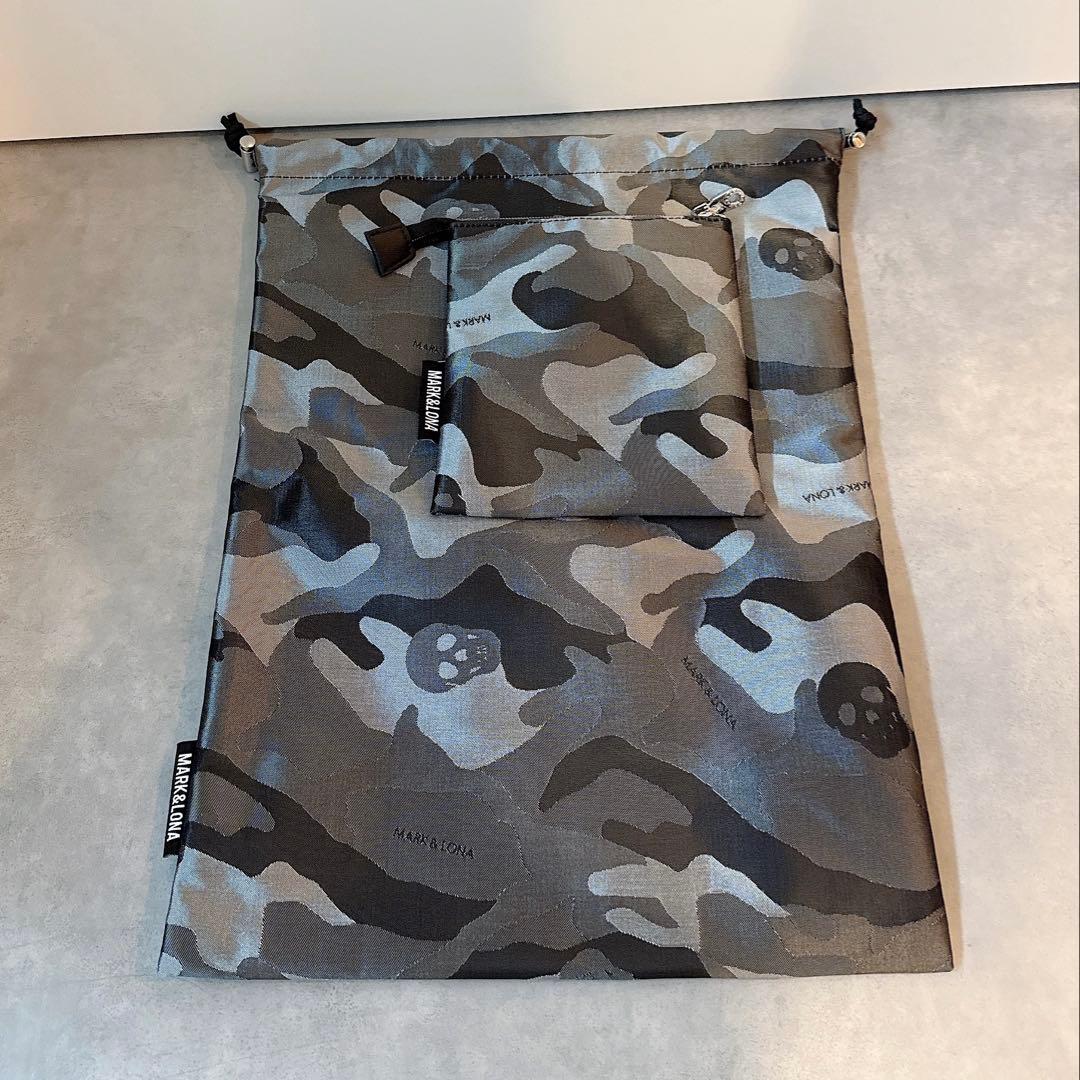 新品 ☆ MARK&LONA シューズバッグ ポーチ カモ ケース ノベルティ