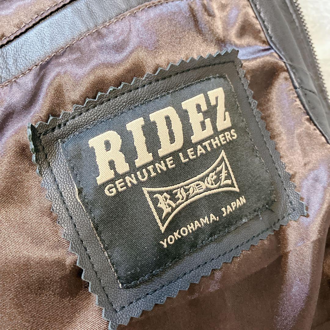 【美品】 RIDEZ ライズ シープスキン シングルライダースジャケット XXL