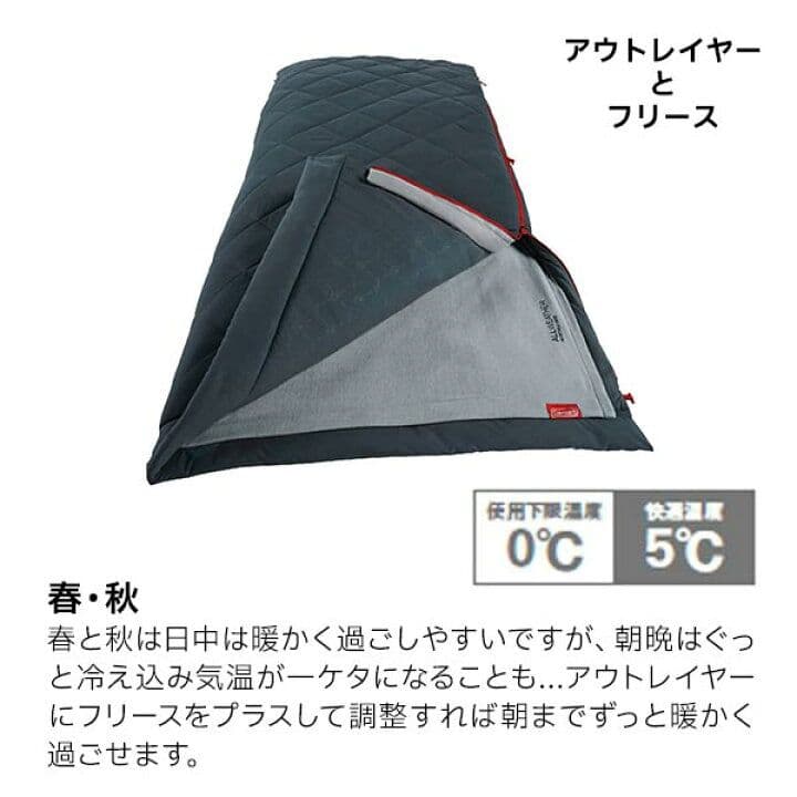 封筒型シュラフ コールマン(Coleman) マルチレイヤースリーピングバッグ