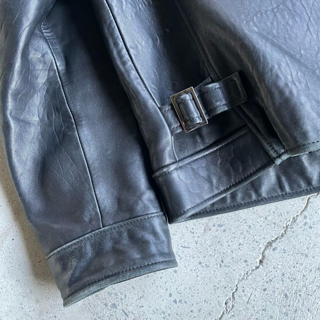 90s ヴィンテージ 古着 ラムレザー レザージャケット シングル