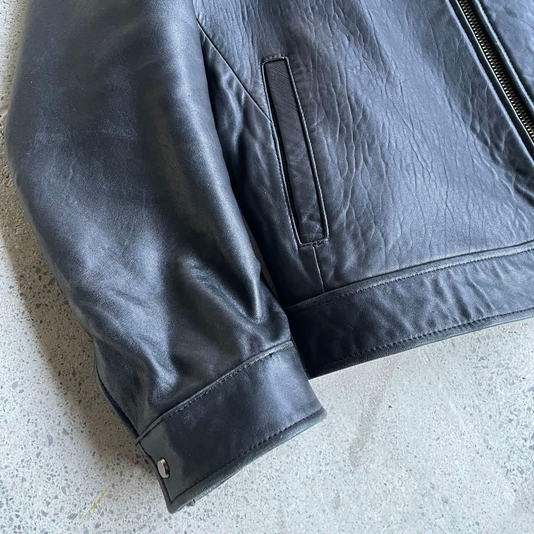 90s ヴィンテージ 古着 ラムレザー レザージャケット シングル