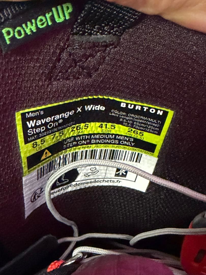 BURTON Step On Wave Range X 26.5cm 新品未使用