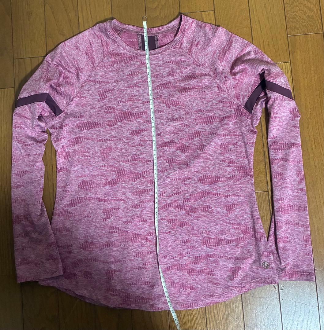 ピンク ラグランスリーブ Tシャツ Mサイズ