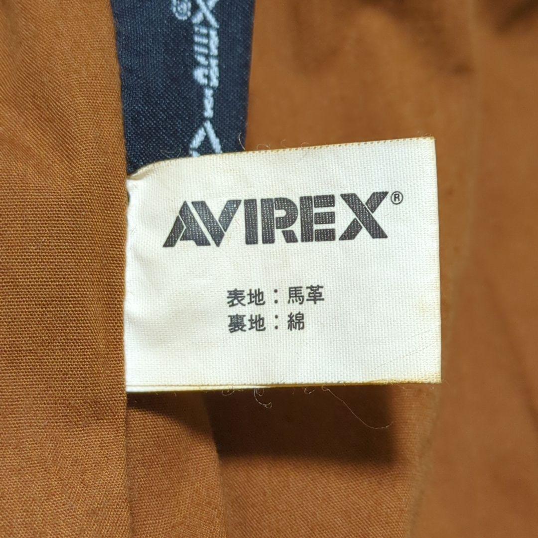 AVIREX♦USA製 A-2 馬革 フライトジャケット 総裏地 ブラウン 46