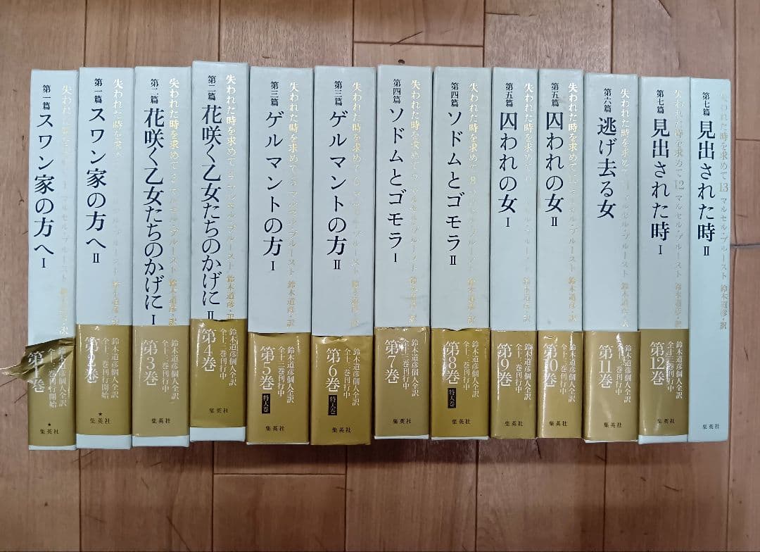 【失われた時求めて　全１３巻　マルセル・プルースト／鈴木道彦・訳　集英社】