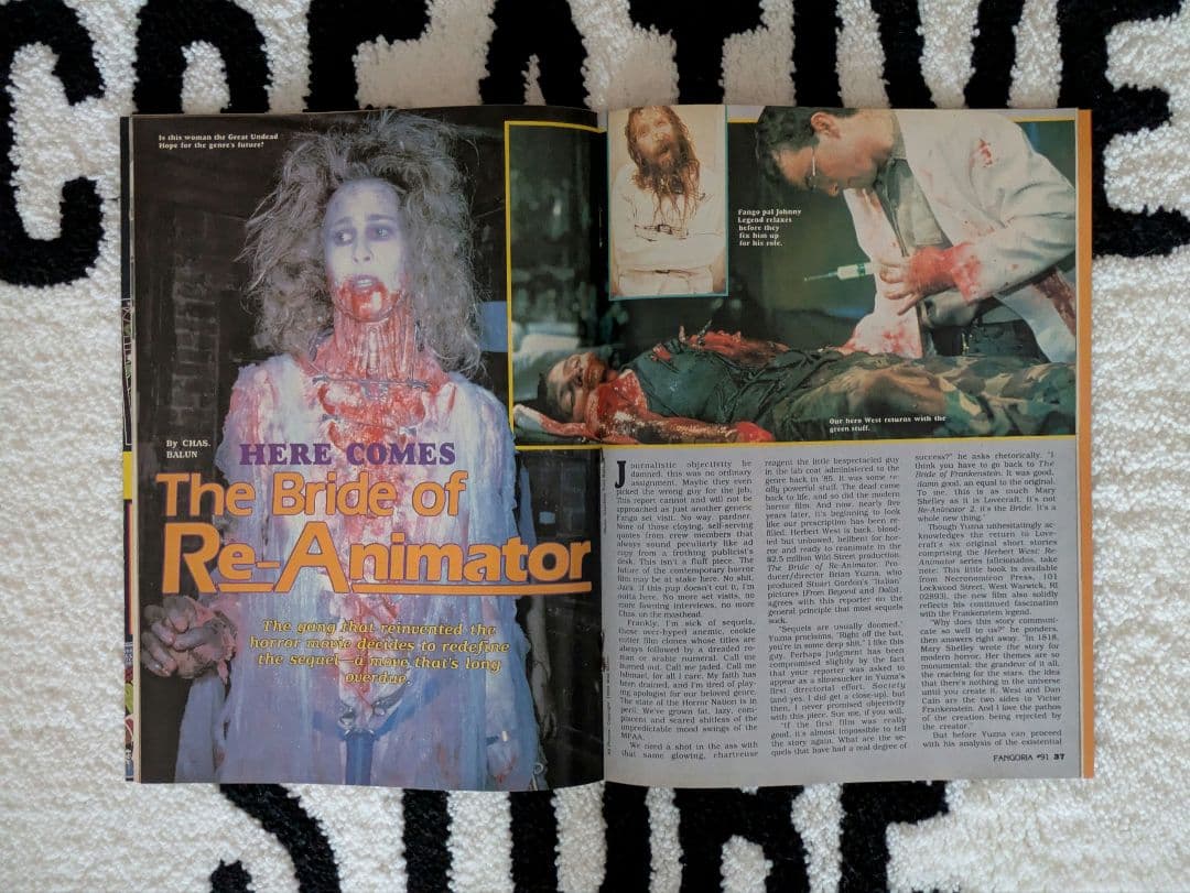 90年 米国版ファンゴリア「死霊のしたたり2」直筆サイン入り FANGORIA