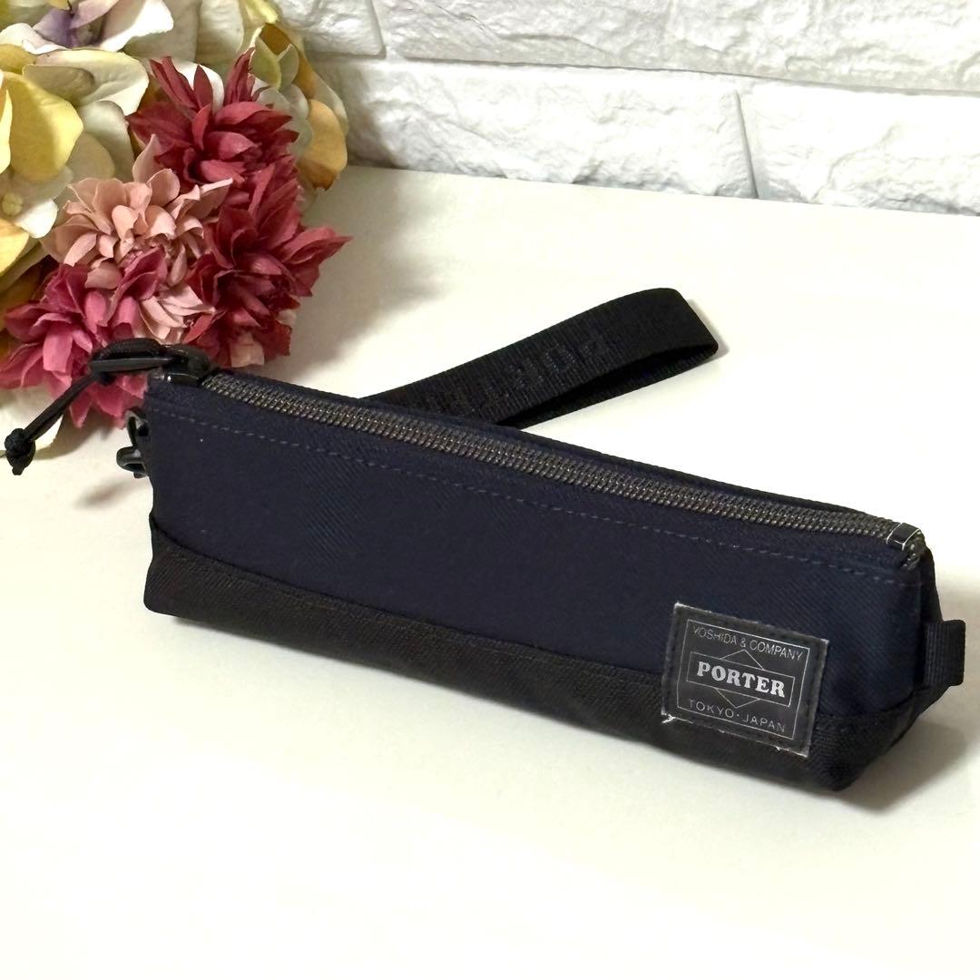 希少 PORTER ポーター フロント ペンケース 小物入れ ストラップ付