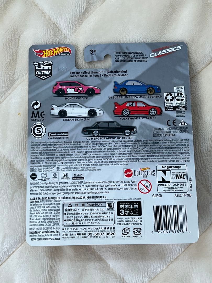ミニカー Hot Wheels Honda Civic EG Hello Kitty