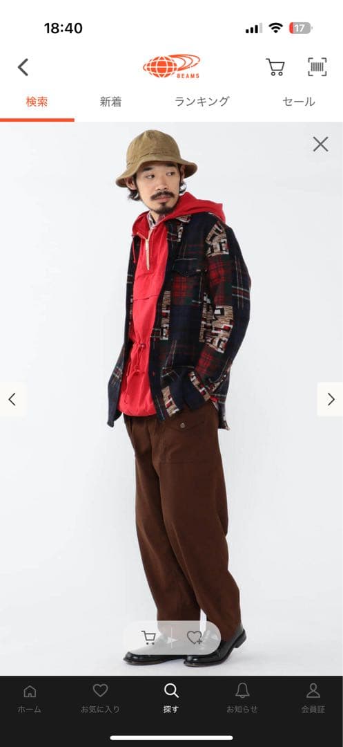 帽子 BEAMS PLUS MIL Hat Brown Denim