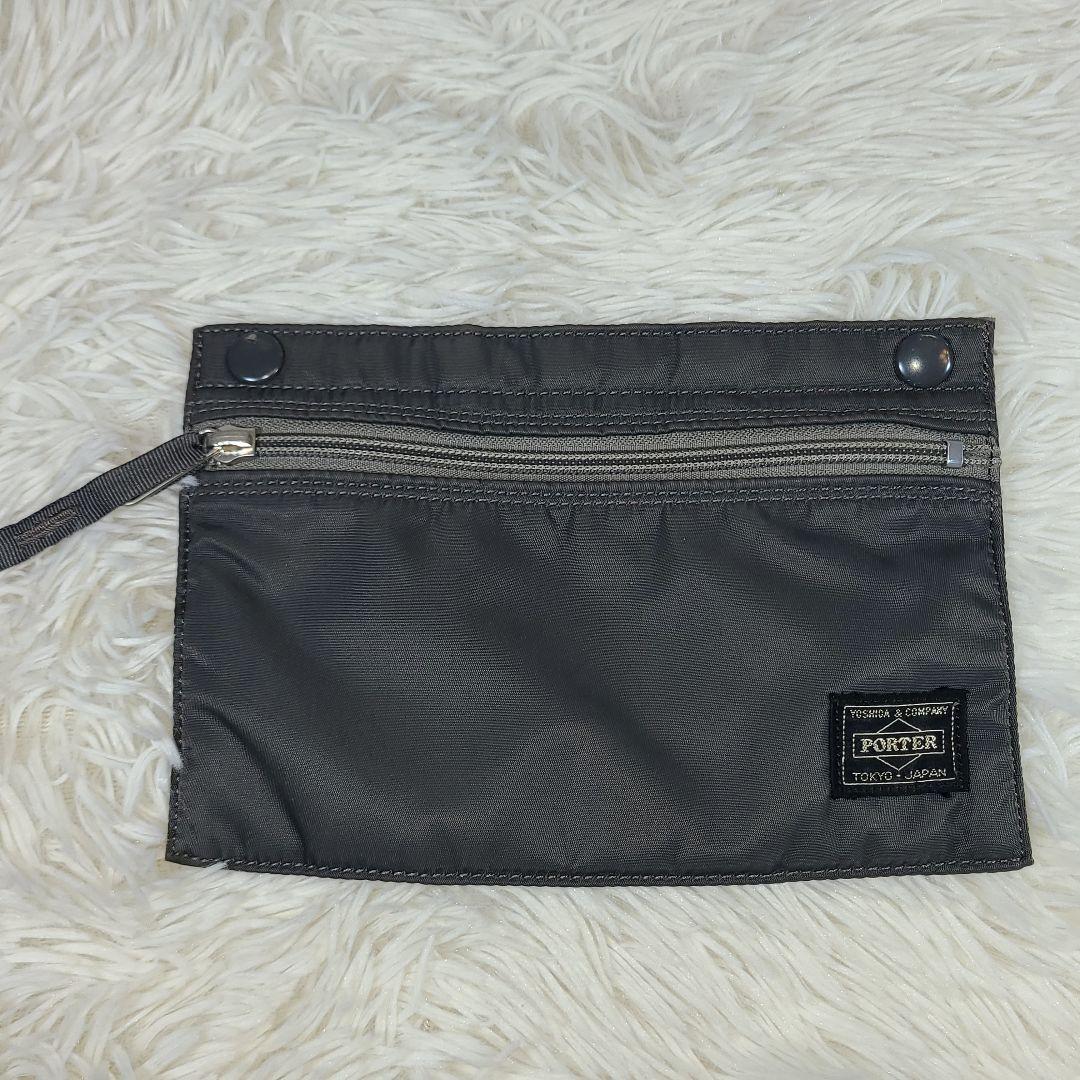 【PORTER】CREAM トートバッグ　カーキ　グリーン　ナイロン　ポーチ付き