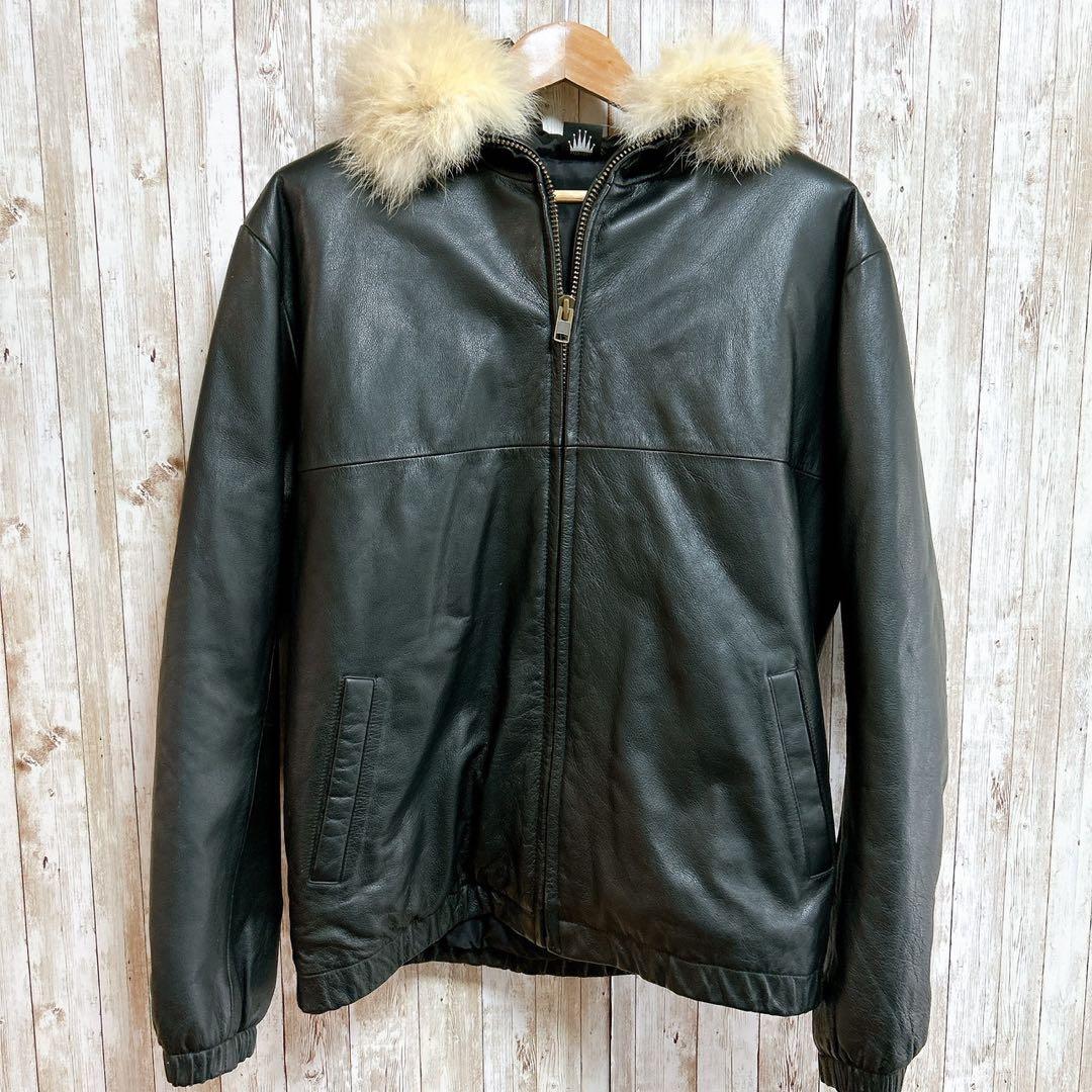 ジャケット・アウター SARCASTIC HOMME leather jacket vintage L