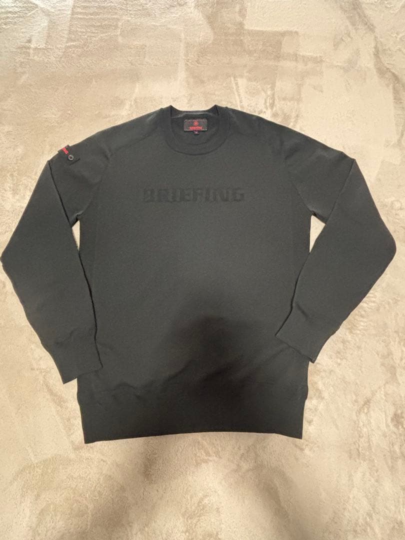 【美品】BRIEFING クルーネックニット　ブラックM