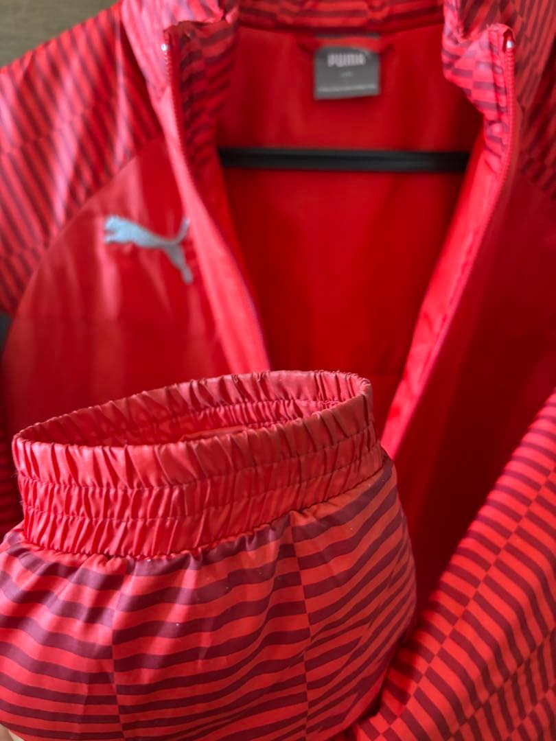 PUMA 赤 ストライプ ジャケットセット