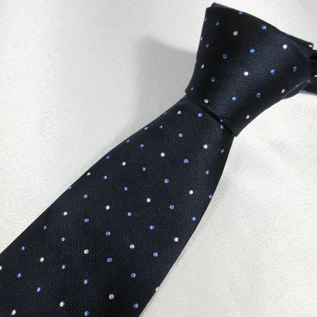 未使用☆ポールスミス/Paul Smith　ネイビー　ドット柄　ネクタイ