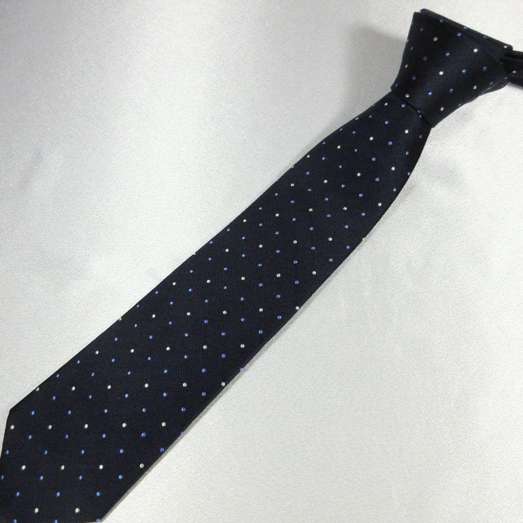 未使用☆ポールスミス/Paul Smith　ネイビー　ドット柄　ネクタイ