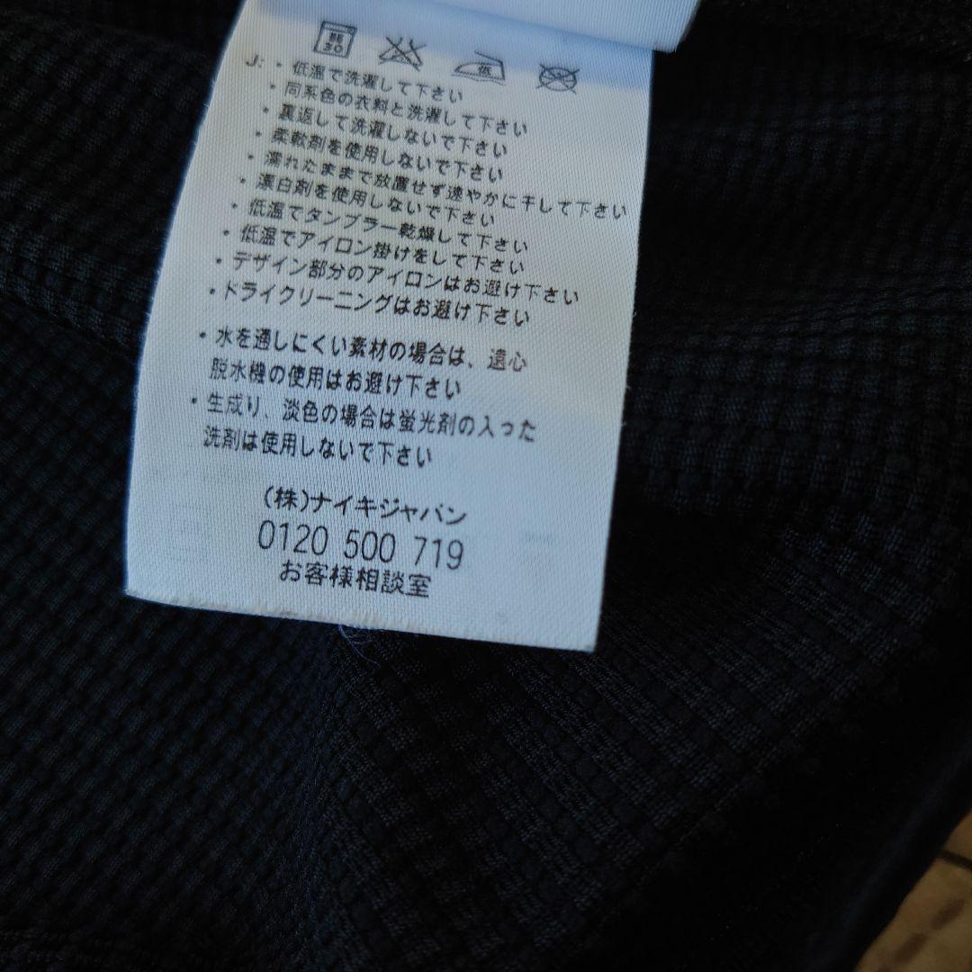 極美品 00s NIKE GOLF モックシャツ 旧ロゴ ブラック 長袖 メンズ