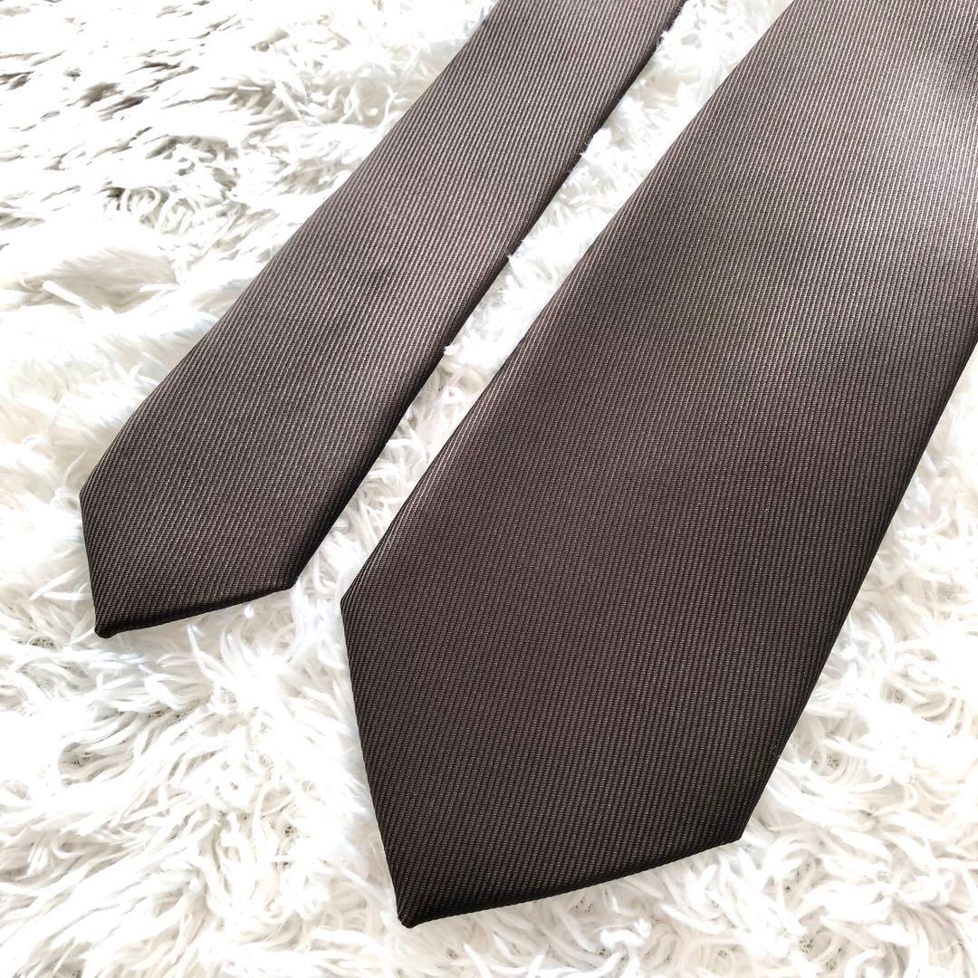 極美品✨メーカーズシャツ鎌倉 ネクタイ 茶 50oz English Twill