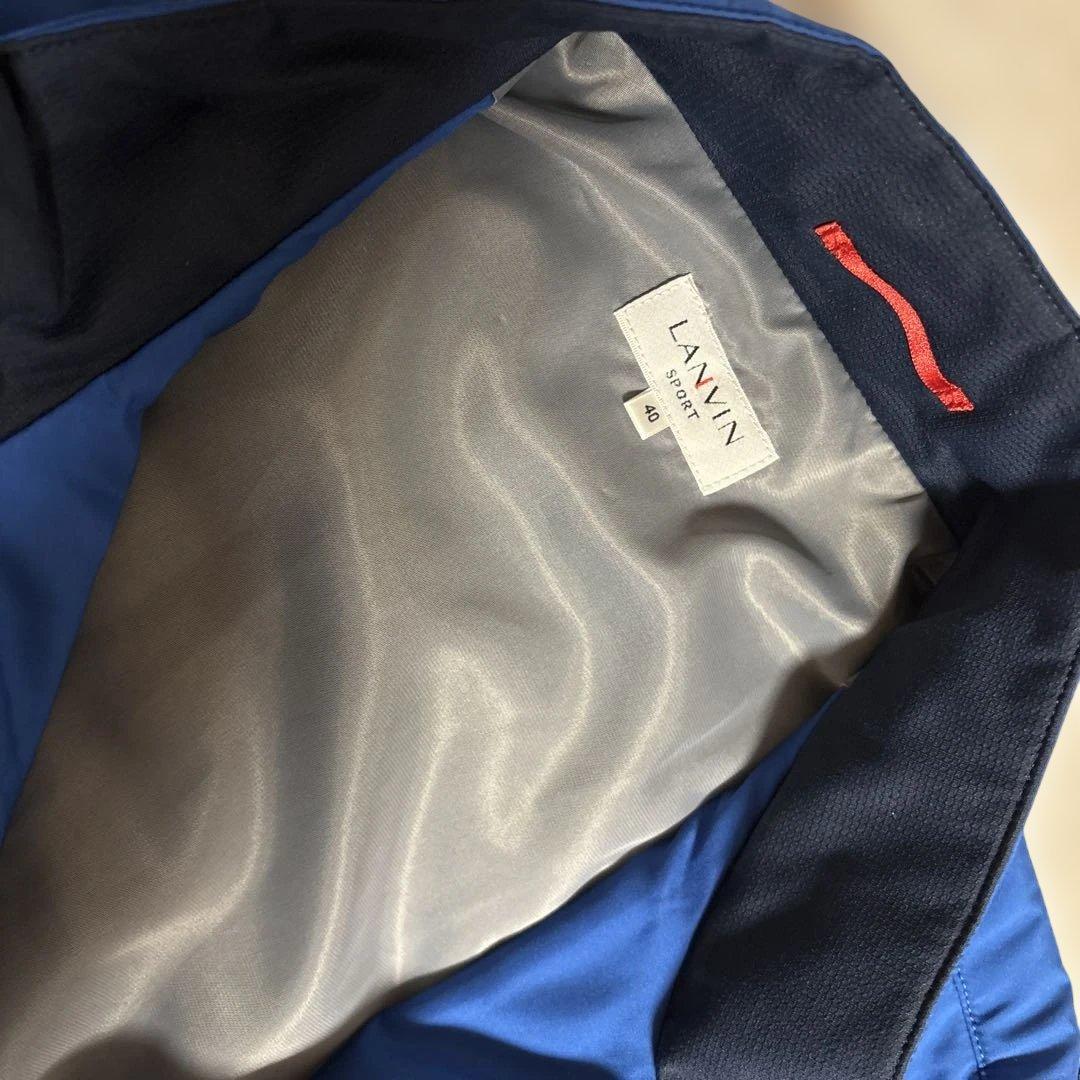 LANVIN SPORT ゴルフ メンズ中綿 ジャケット ブルー ✖︎ネイビー