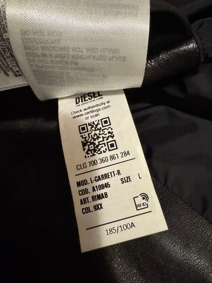 Diesel ダブルレザーライダースジャケット　シープ　グレンマーティンス