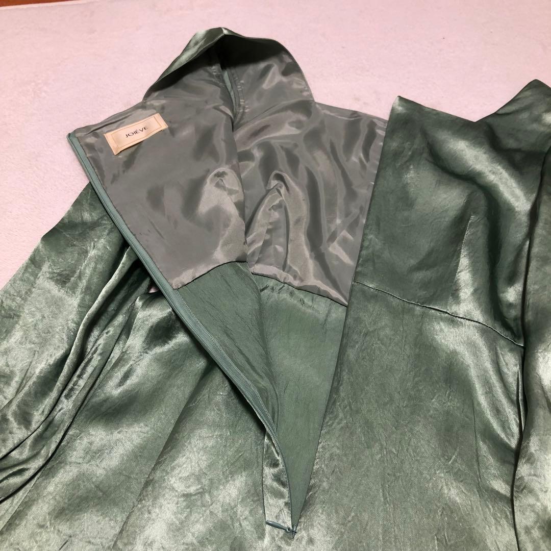 美品！beams joieve ヴィンテージサテン ワンピース ドレス　グリーン