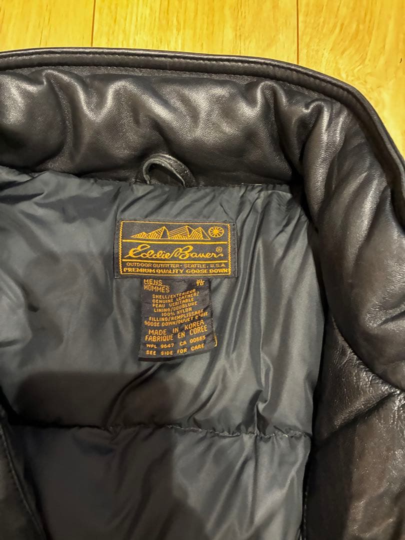 90年代 Eddie Bauer エディバウアー レザー ダウンジャケット