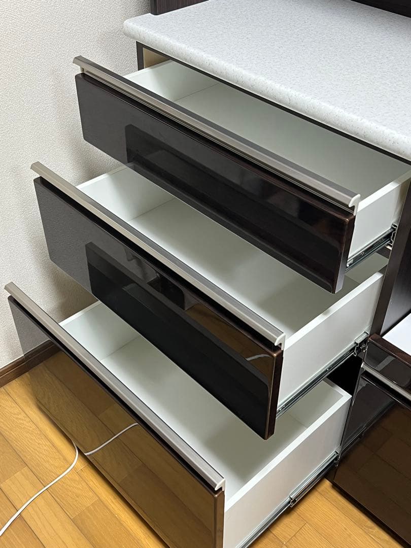 ニトリ アルミナ2 キッチンボード ダークブラウン