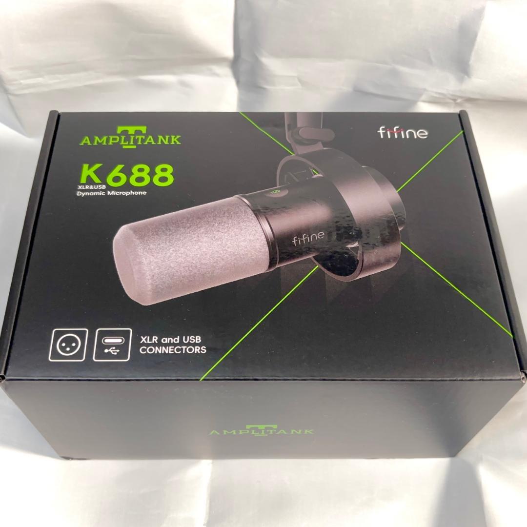 【新品】　FIFINE K688 白 ダイナミックポットキャストマイク
