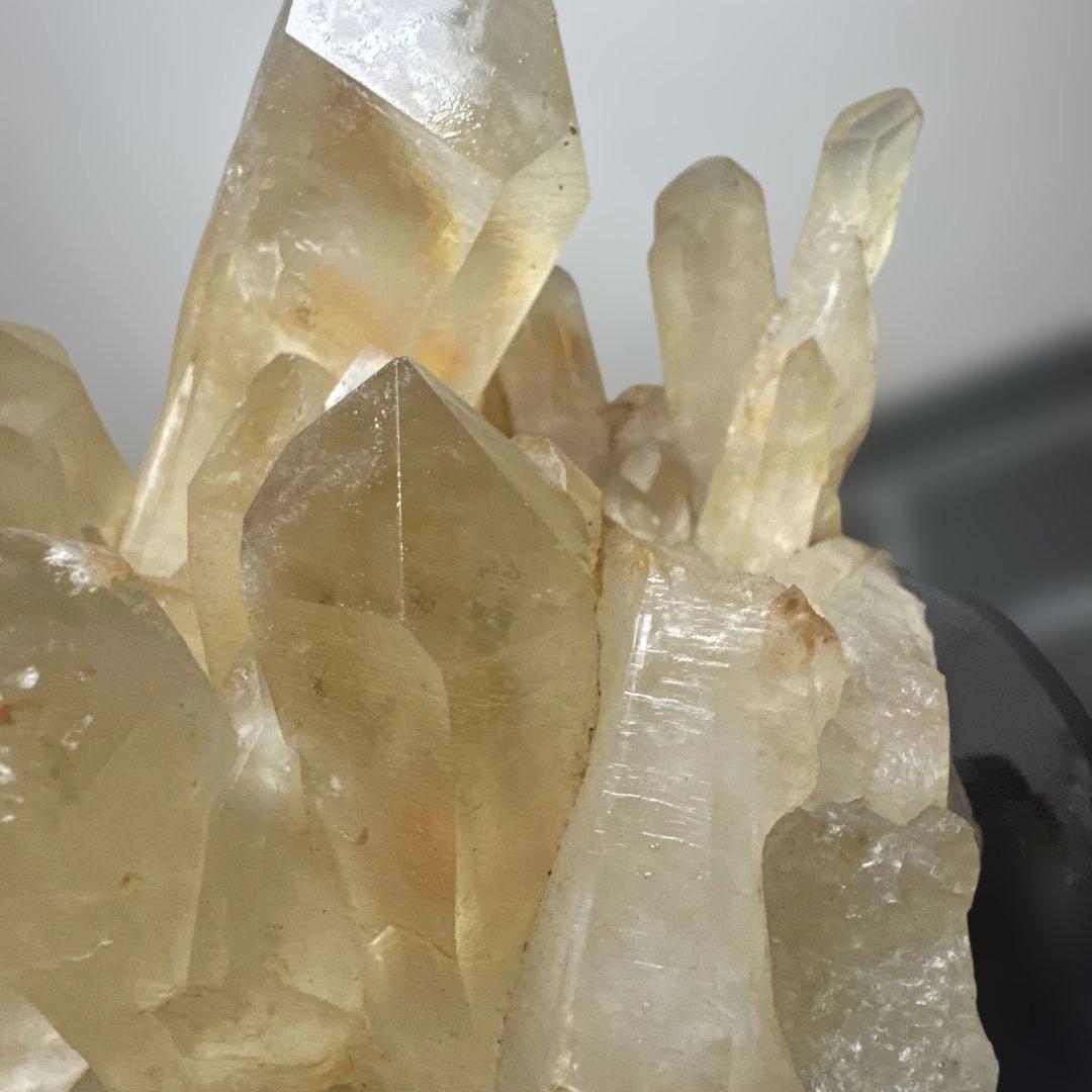 【2kg超・台座付】特大シトリンクラスター 天然原石 空間浄化