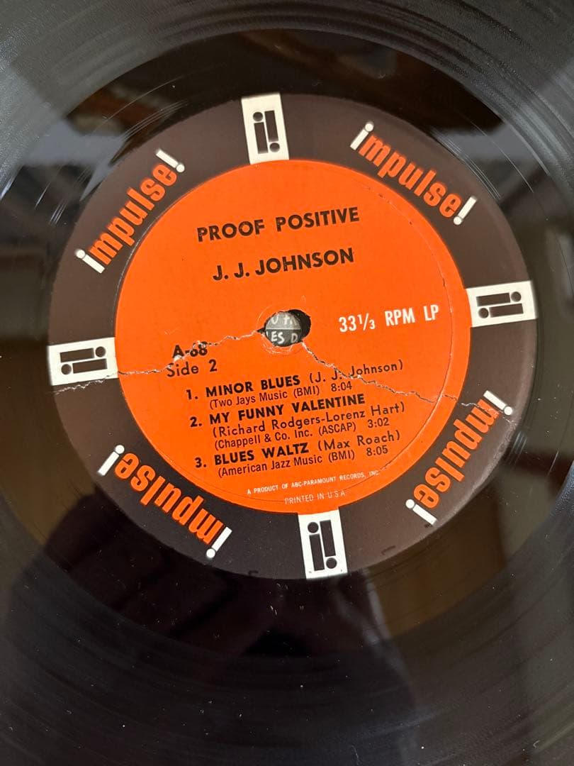 激レアオリジナル美盤‼️J.J. JOHNSON PROOF POSITIVE