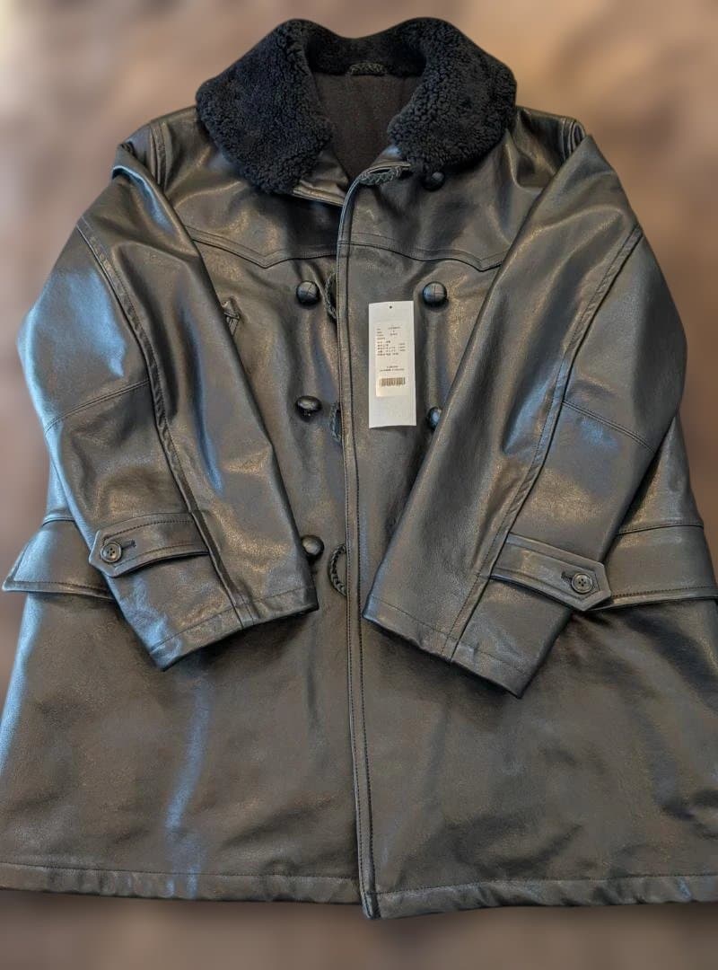 COMOLI 25FW ラムレザー カナディアンコート／サイズ2